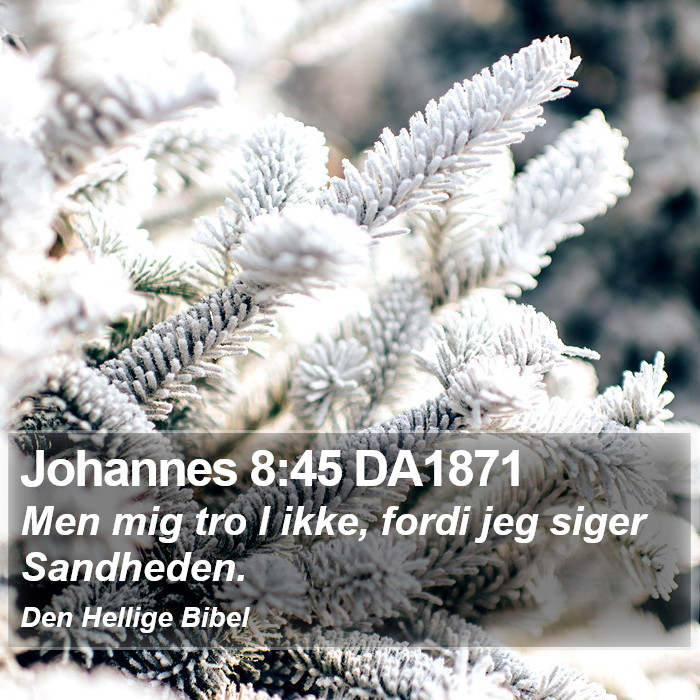 Johannes 8:45 DA1871 Bible Study