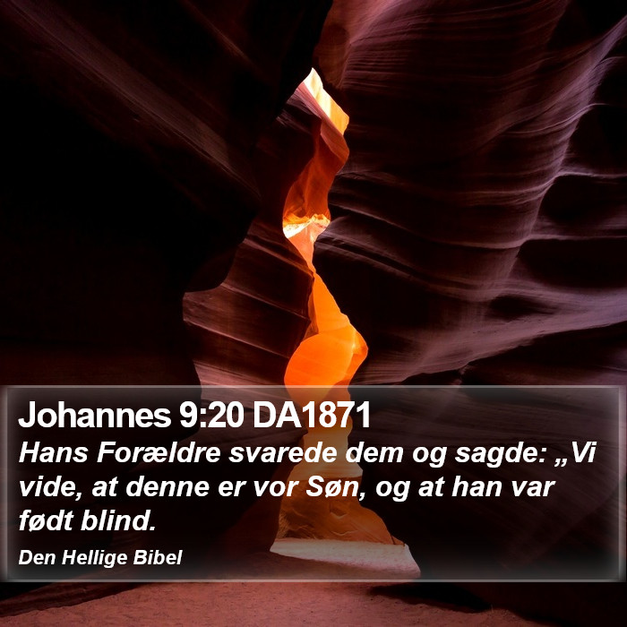 Johannes 9:20 DA1871 Bible Study