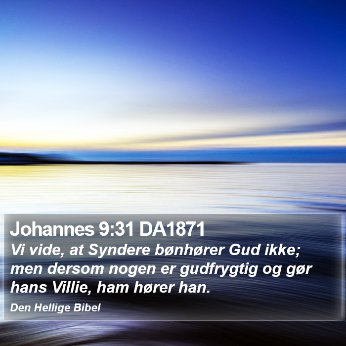 Johannes 9:31 DA1871 Bible Study