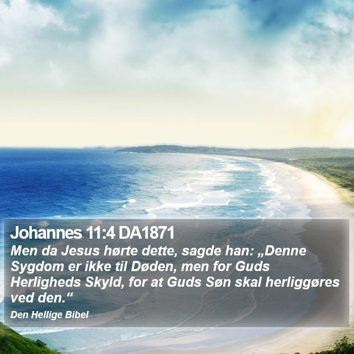 Johannes 11:4 DA1871 Bible Study