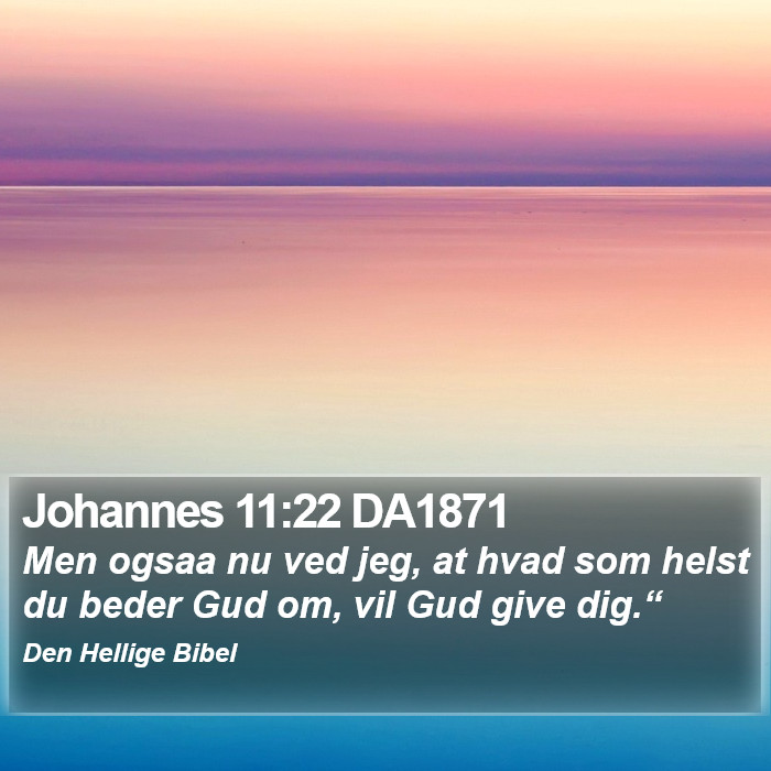 Johannes 11:22 DA1871 Bible Study
