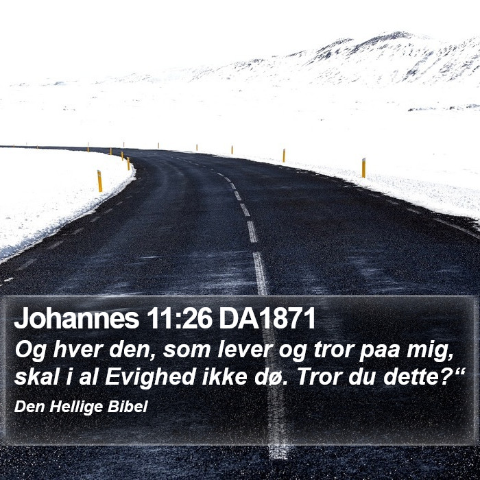 Johannes 11:26 DA1871 Bible Study