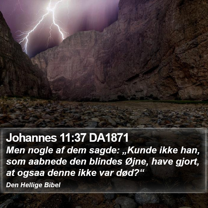 Johannes 11:37 DA1871 Bible Study