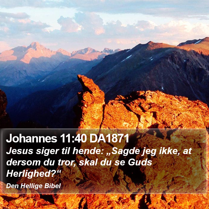 Johannes 11:40 DA1871 Bible Study