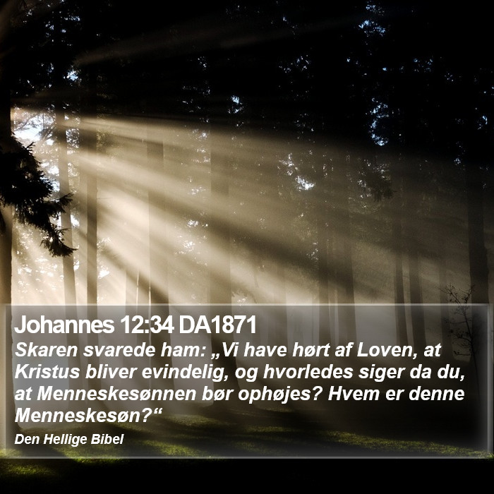 Johannes 12:34 DA1871 Bible Study
