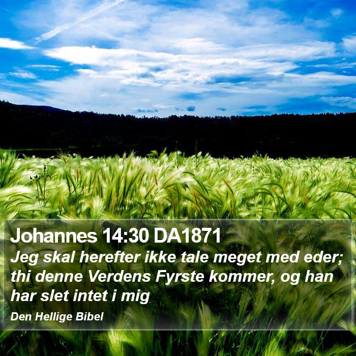 Johannes 14:30 DA1871 Bible Study