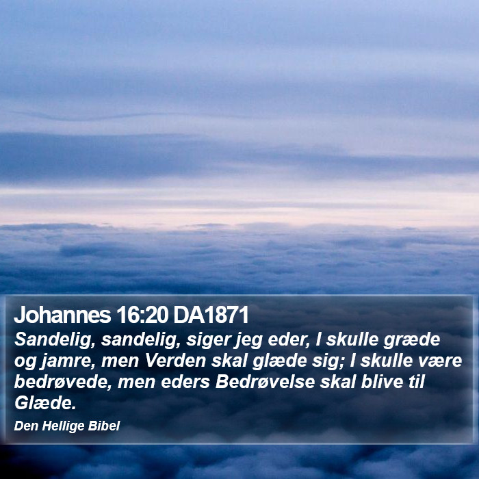 Johannes 16:20 DA1871 Bible Study