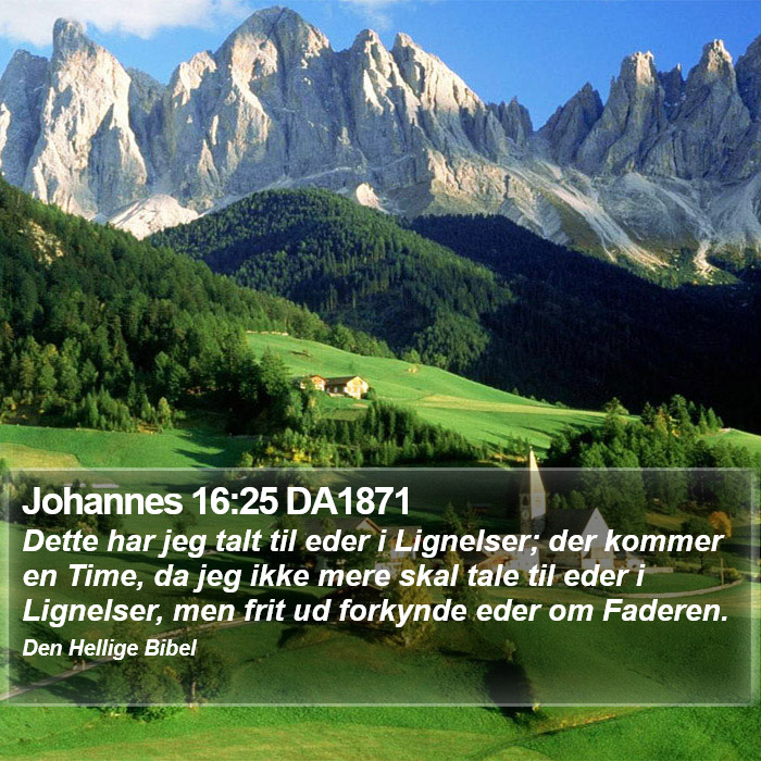 Johannes 16:25 DA1871 Bible Study