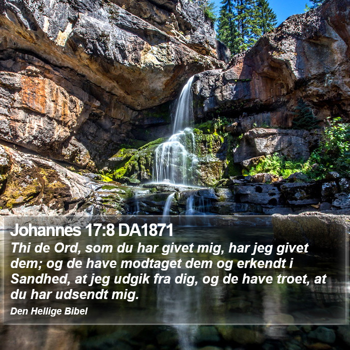 Johannes 17:8 DA1871 Bible Study