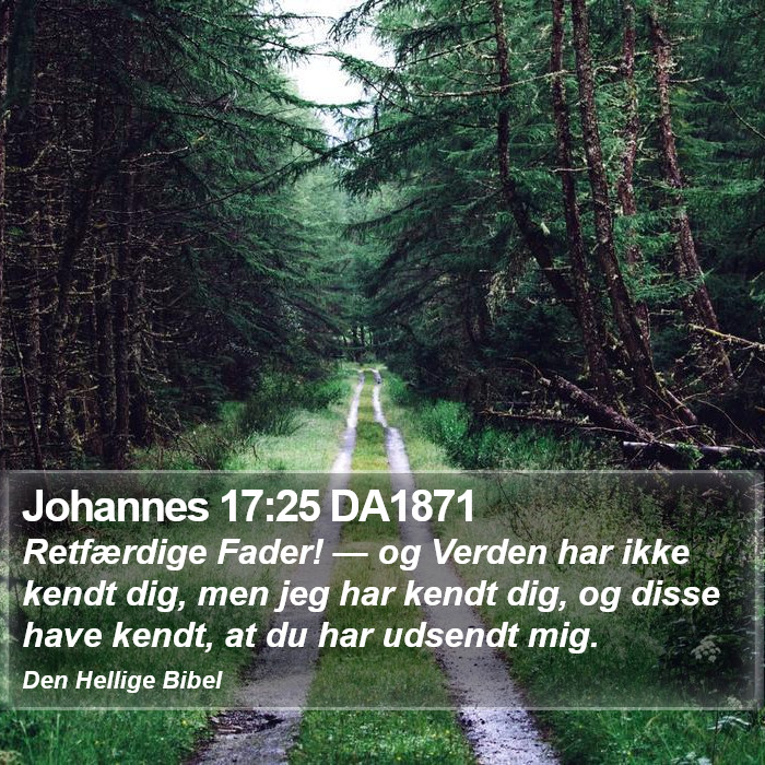 Johannes 17:25 DA1871 Bible Study