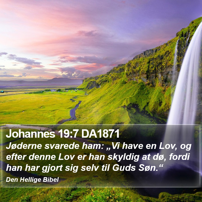 Johannes 19:7 DA1871 Bible Study
