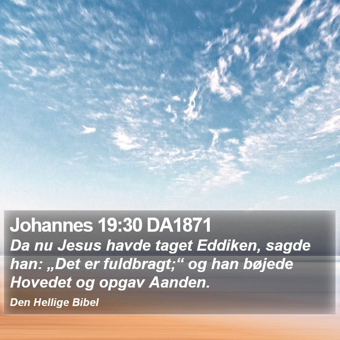 Johannes 19:30 DA1871 Bible Study