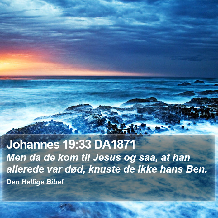 Johannes 19:33 DA1871 Bible Study