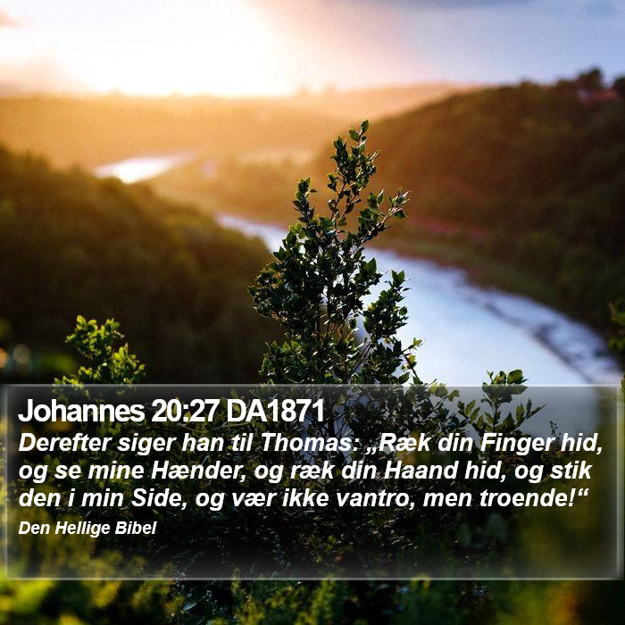 Johannes 20:27 DA1871 Bible Study