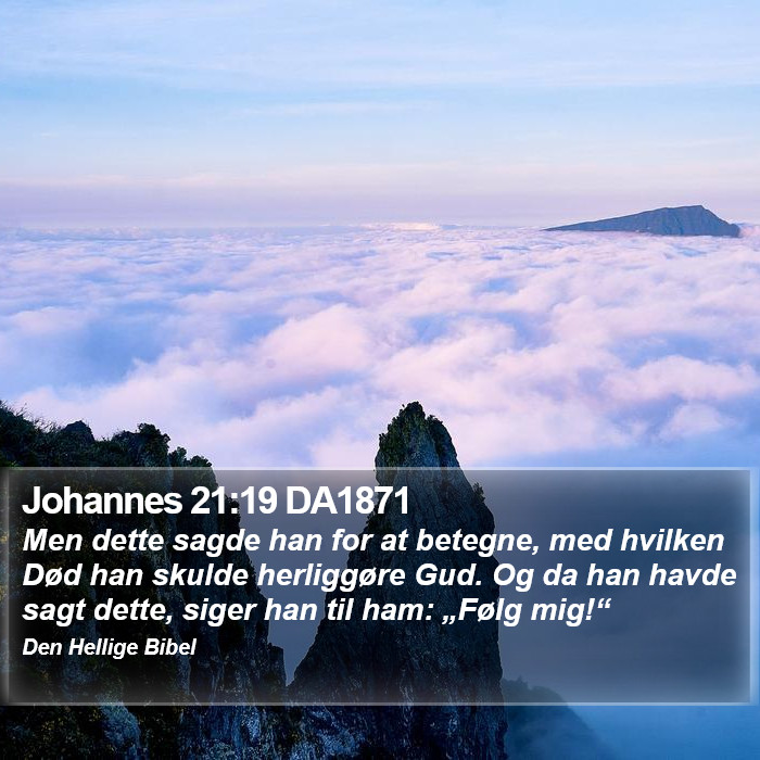 Johannes 21:19 DA1871 Bible Study
