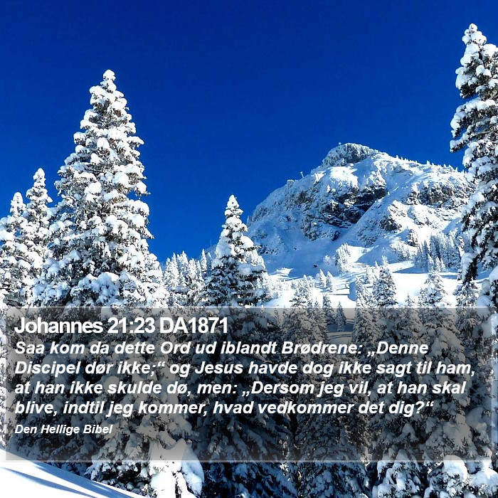 Johannes 21:23 DA1871 Bible Study