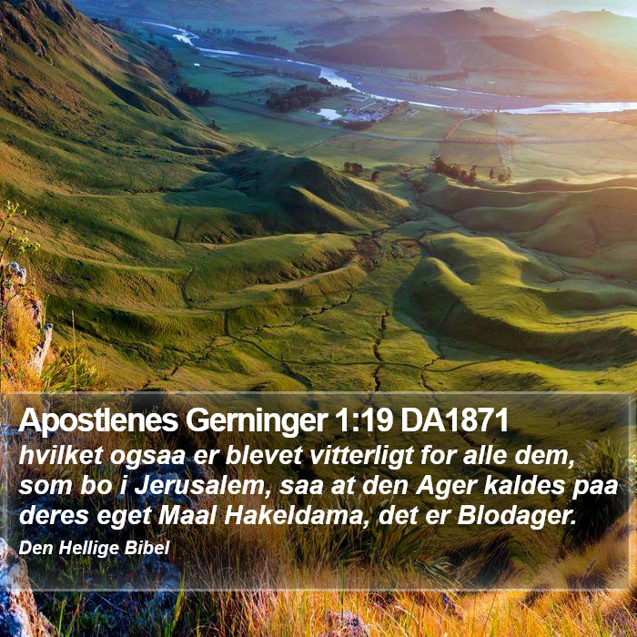 Apostlenes Gerninger 1:19 DA1871 Bible Study