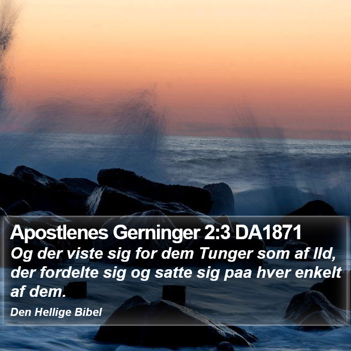 Apostlenes Gerninger 2:3 DA1871 Bible Study