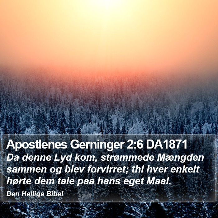 Apostlenes Gerninger 2:6 DA1871 Bible Study