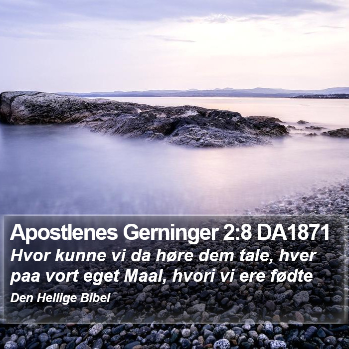 Apostlenes Gerninger 2:8 DA1871 Bible Study