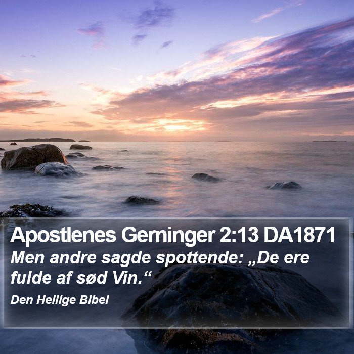 Apostlenes Gerninger 2:13 DA1871 Bible Study
