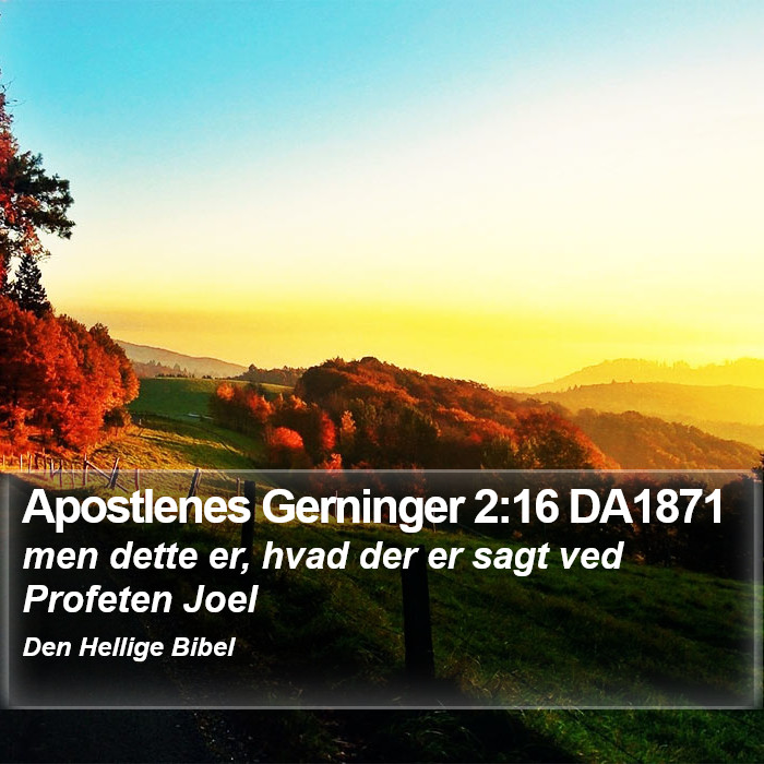 Apostlenes Gerninger 2:16 DA1871 Bible Study