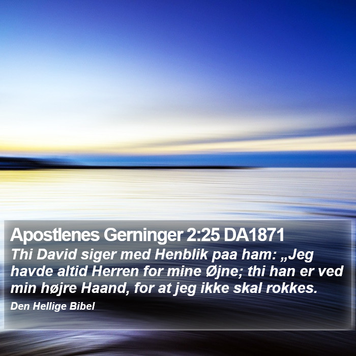 Apostlenes Gerninger 2:25 DA1871 Bible Study