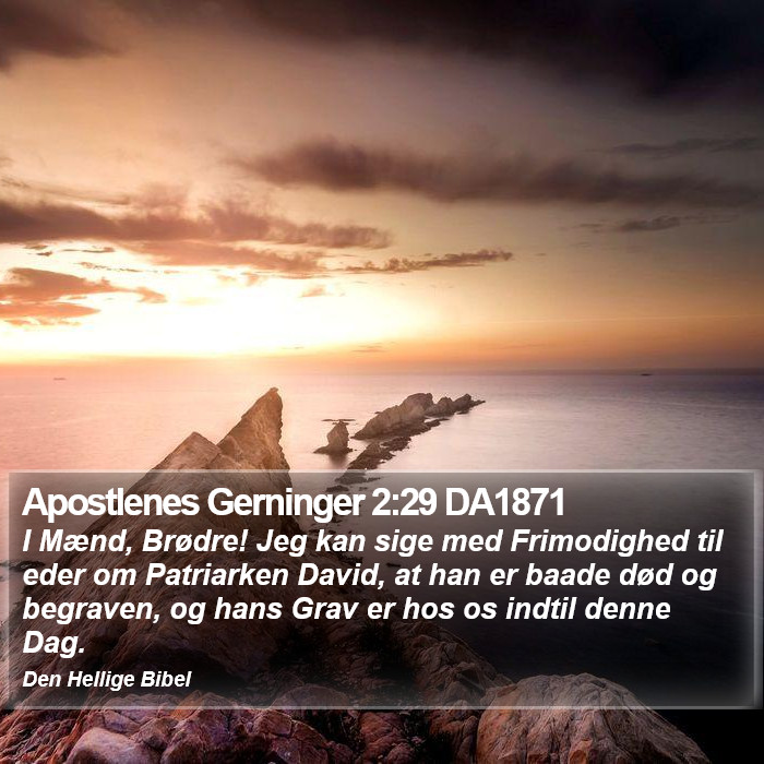 Apostlenes Gerninger 2:29 DA1871 Bible Study