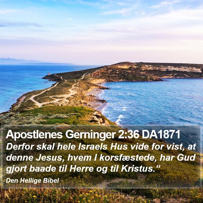 Apostlenes Gerninger 2:36 DA1871 Bible Study