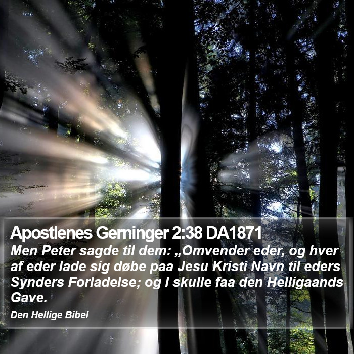 Apostlenes Gerninger 2:38 DA1871 Bible Study