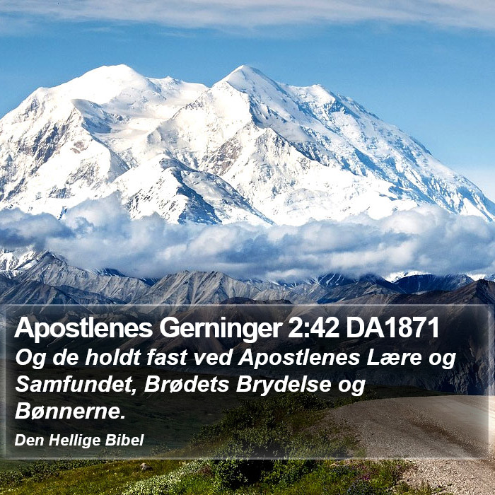 Apostlenes Gerninger 2:42 DA1871 Bible Study