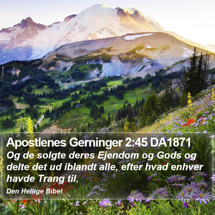 Apostlenes Gerninger 2:45 DA1871 Bible Study