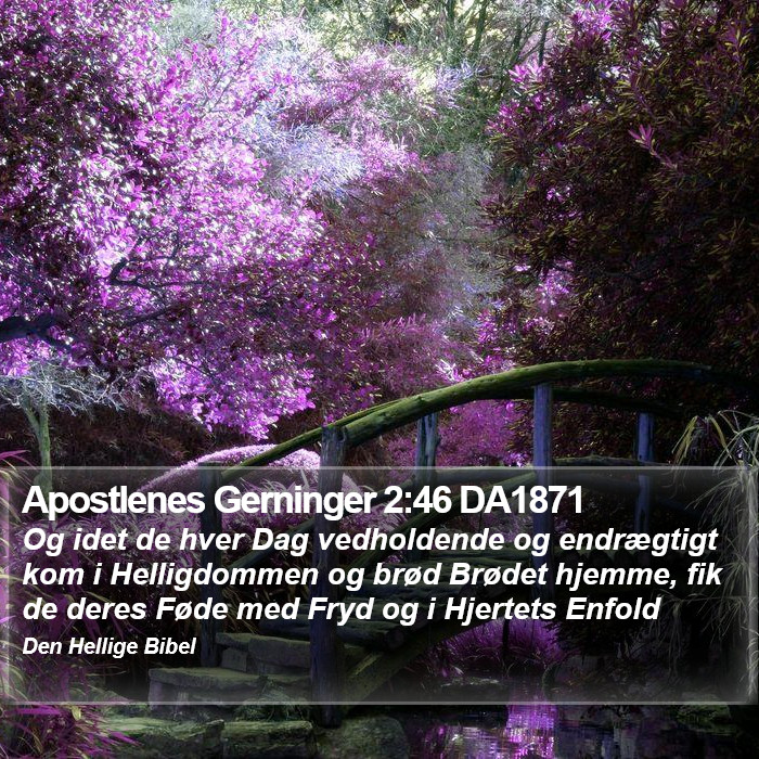 Apostlenes Gerninger 2:46 DA1871 Bible Study