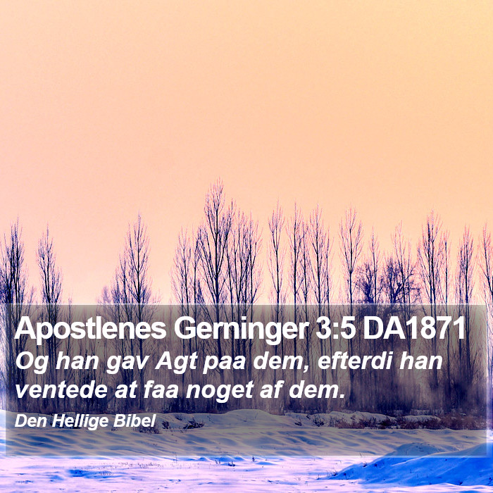 Apostlenes Gerninger 3:5 DA1871 Bible Study