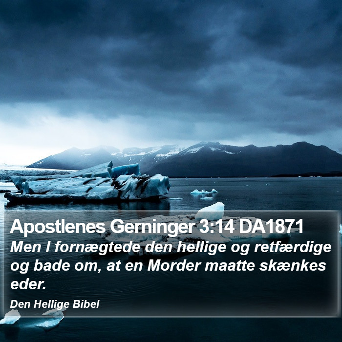 Apostlenes Gerninger 3:14 DA1871 Bible Study