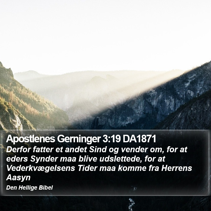 Apostlenes Gerninger 3:19 DA1871 Bible Study