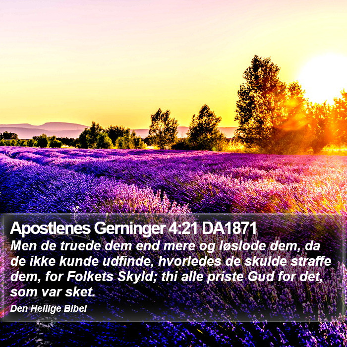 Apostlenes Gerninger 4:21 DA1871 Bible Study