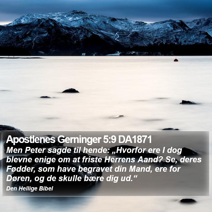 Apostlenes Gerninger 5:9 DA1871 Bible Study