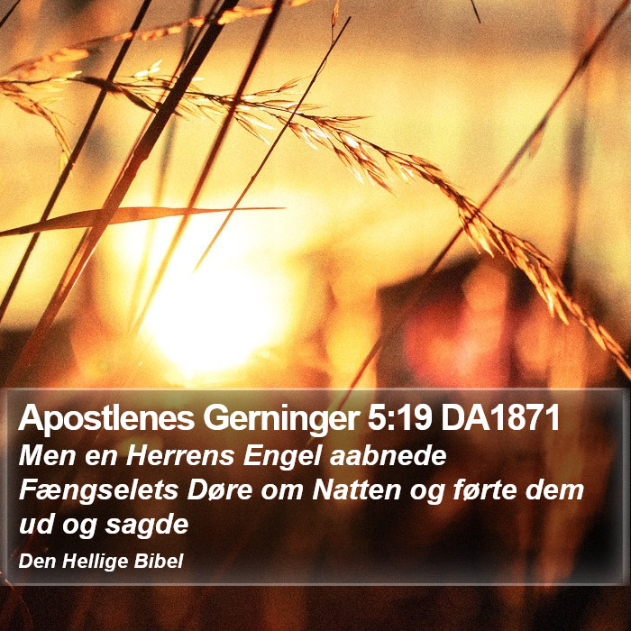 Apostlenes Gerninger 5:19 DA1871 Bible Study