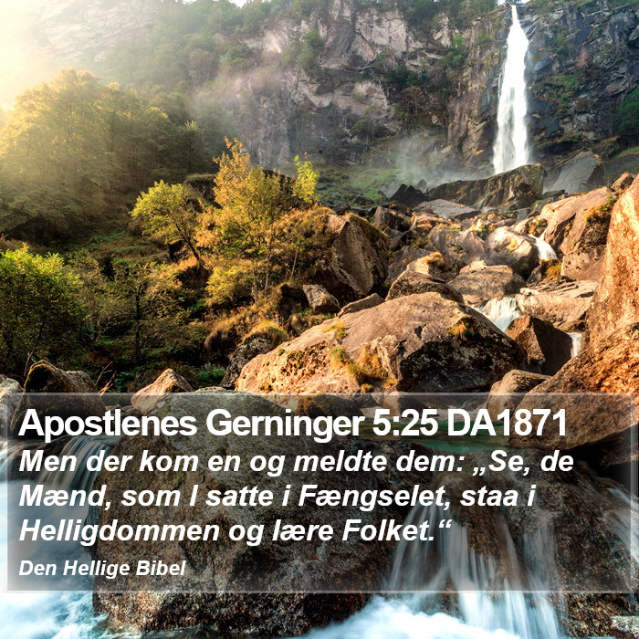 Apostlenes Gerninger 5:25 DA1871 Bible Study