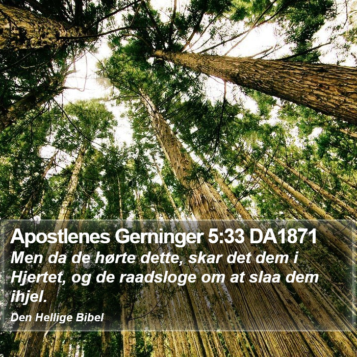 Apostlenes Gerninger 5:33 DA1871 Bible Study