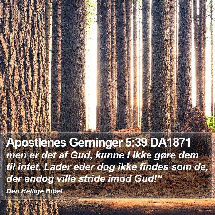 Apostlenes Gerninger 5:39 DA1871 Bible Study