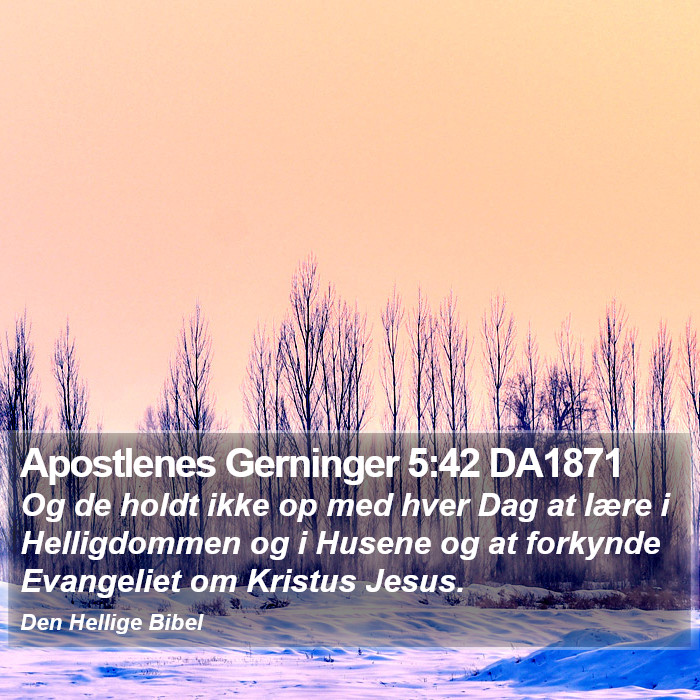 Apostlenes Gerninger 5:42 DA1871 Bible Study