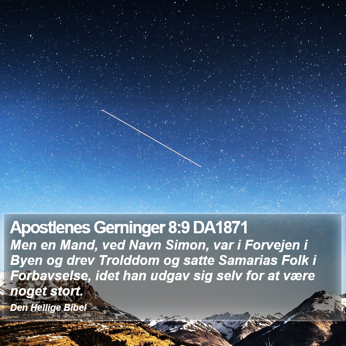 Apostlenes Gerninger 8:9 DA1871 Bible Study