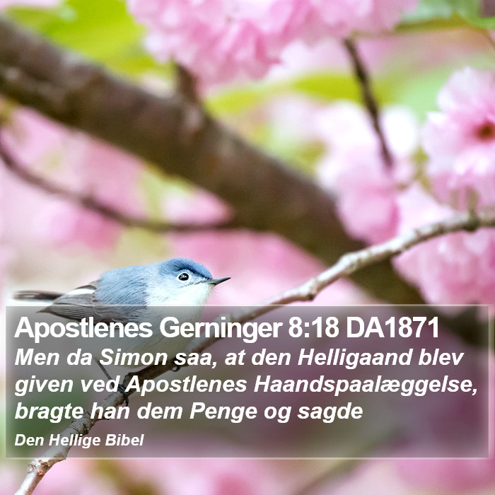 Apostlenes Gerninger 8:18 DA1871 Bible Study