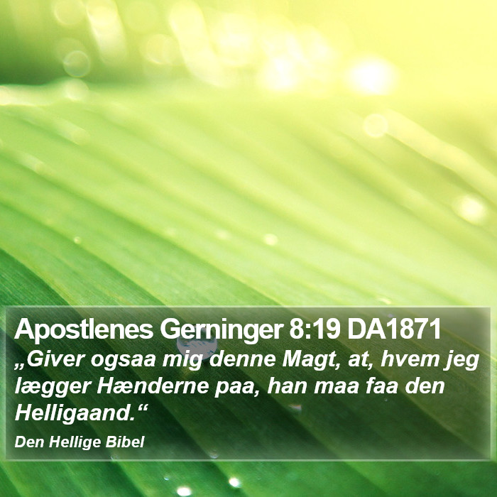 Apostlenes Gerninger 8:19 DA1871 Bible Study