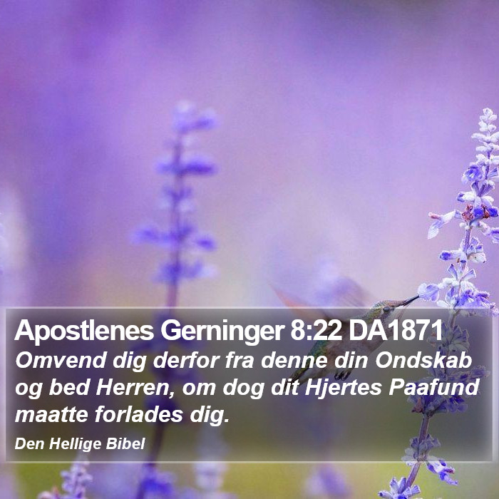 Apostlenes Gerninger 8:22 DA1871 Bible Study