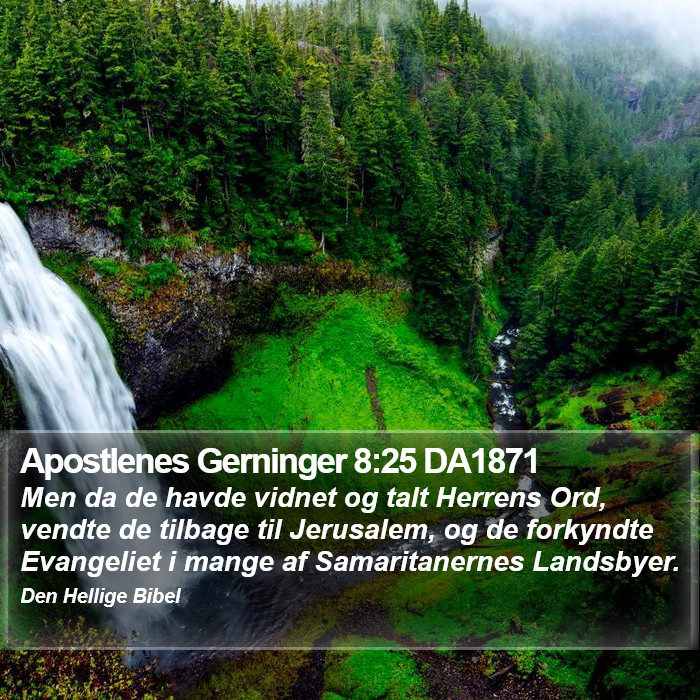 Apostlenes Gerninger 8:25 DA1871 Bible Study