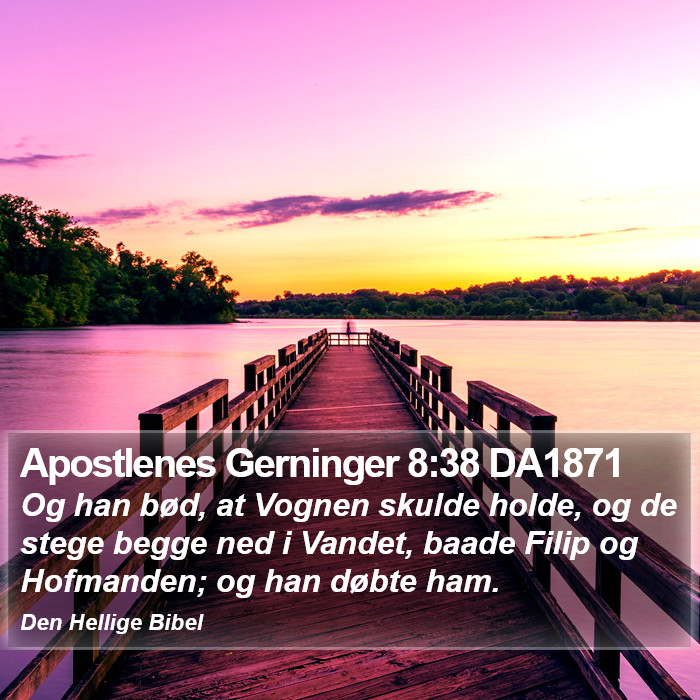 Apostlenes Gerninger 8:38 DA1871 Bible Study