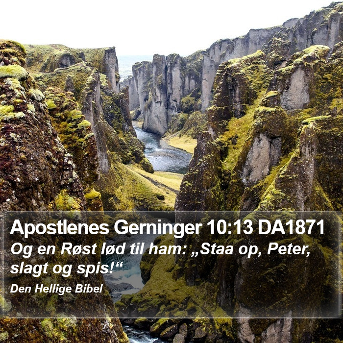 Apostlenes Gerninger 10:13 DA1871 Bible Study